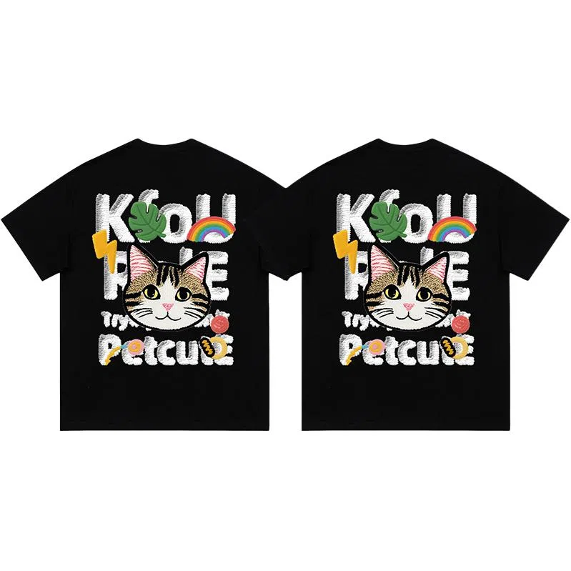 K411 Vintage Graffiti Cat Logo T-Shirt