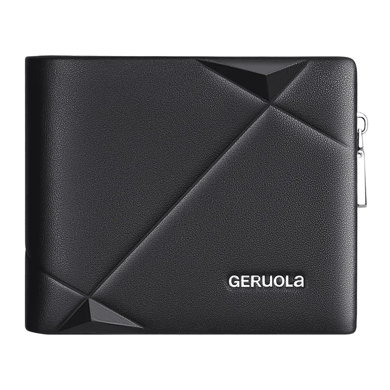 歌若拉 菱形设计驾驶证卡包三合一商务实用防盗刷 头层牛皮 钱包 男款 多色