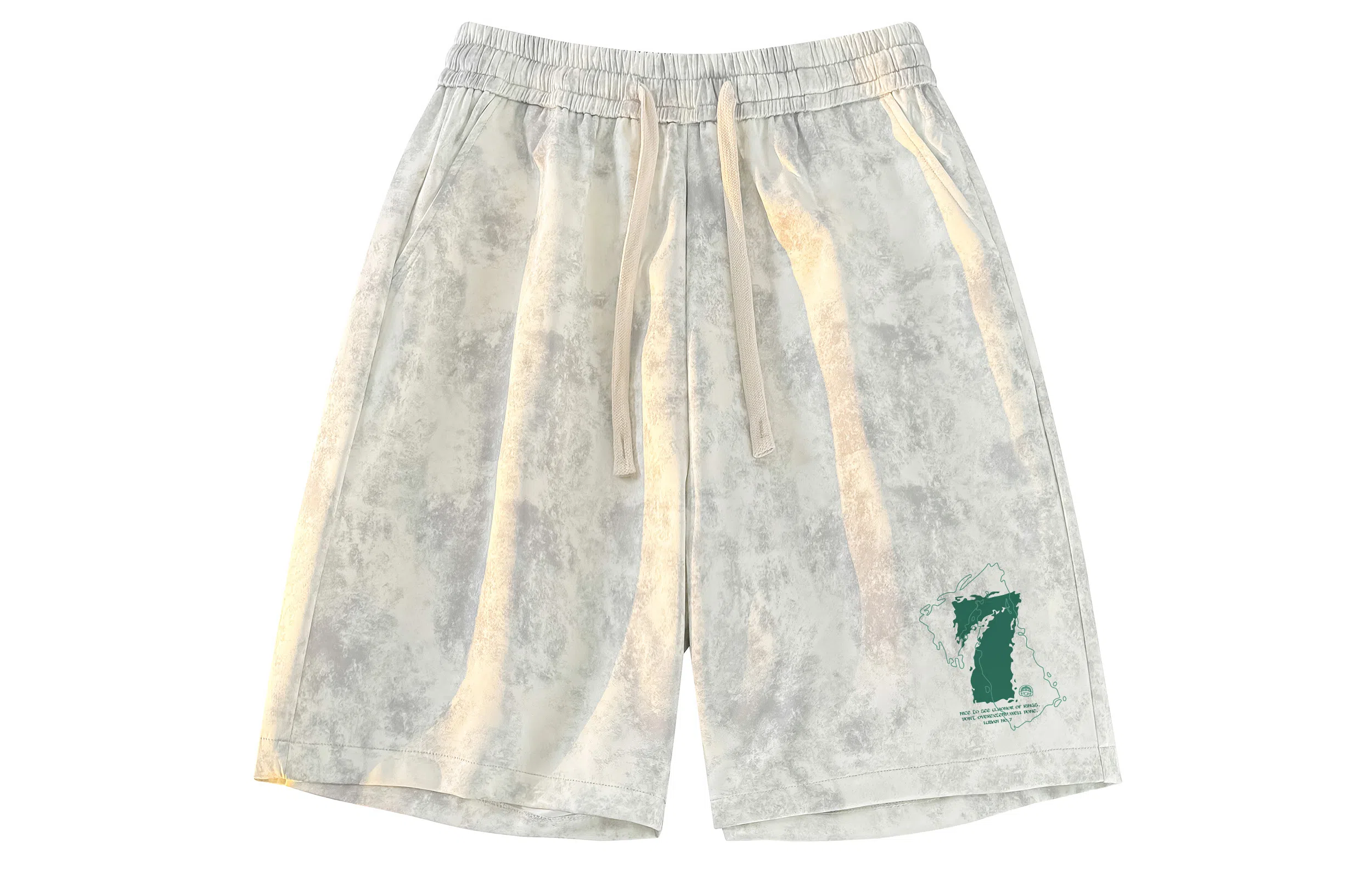 王者荣耀 美式复古扎染脏脏五分裤宽松舒适透气居家户外运动通勤青少年高颜值大码百搭时尚休闲短裤 男女同款