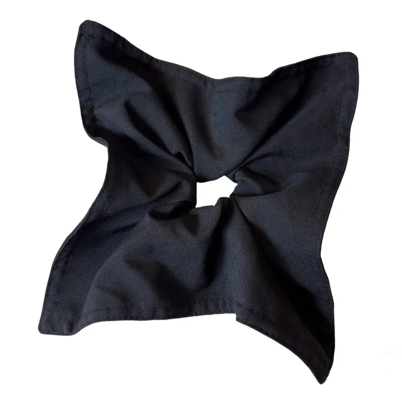 蒙妮 简约牛仔风纯色方巾 布艺 发圈 女款