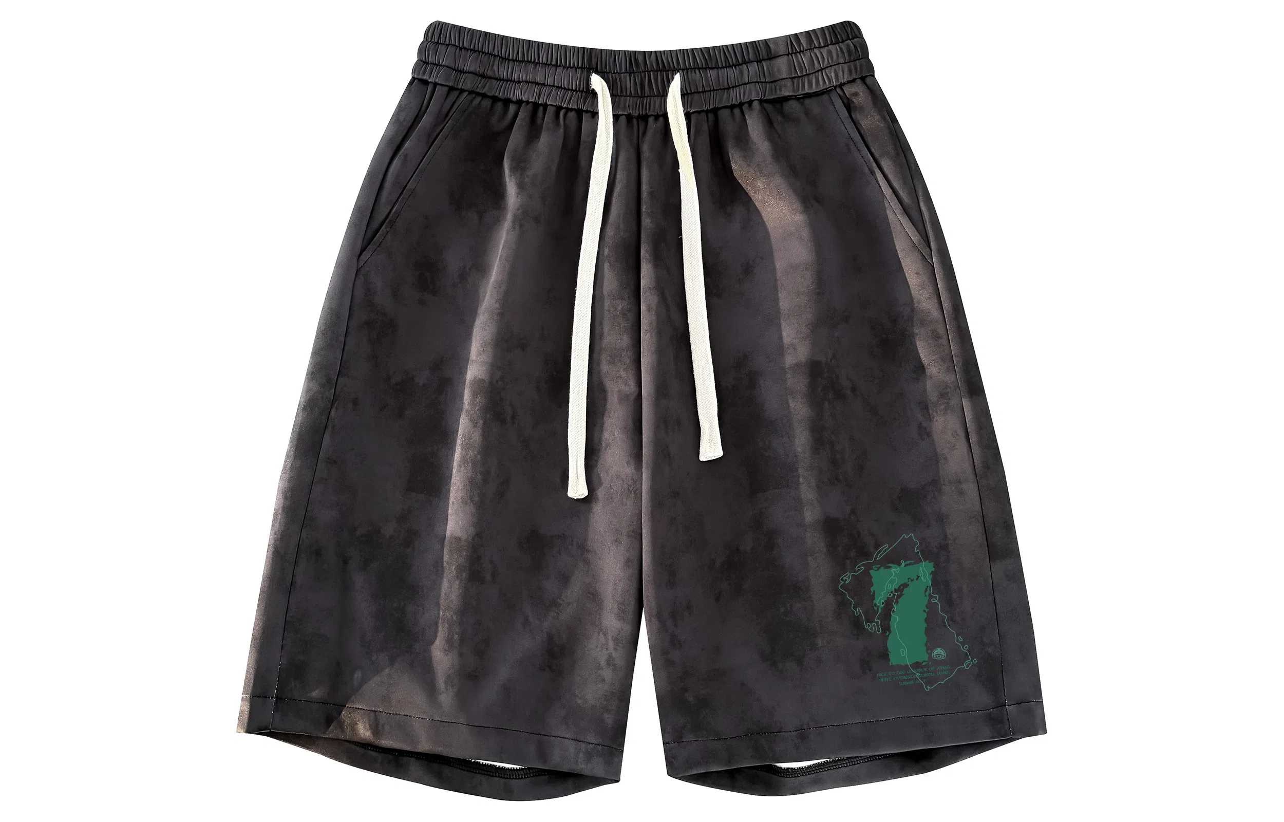 王者荣耀 美式复古扎染脏脏五分裤宽松舒适透气居家户外运动通勤青少年高颜值大码百搭时尚休闲短裤 男女同款