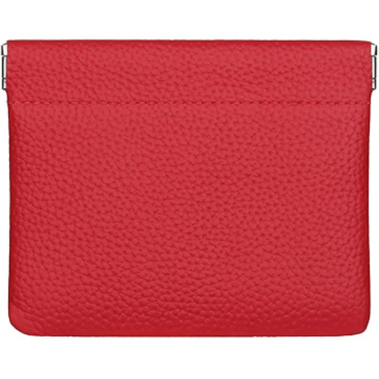 歌若拉 自动封口真皮硬币袋弹力闭合小众耳机数据线收纳 头层牛皮 零钱包 男女同款情侣款 多色