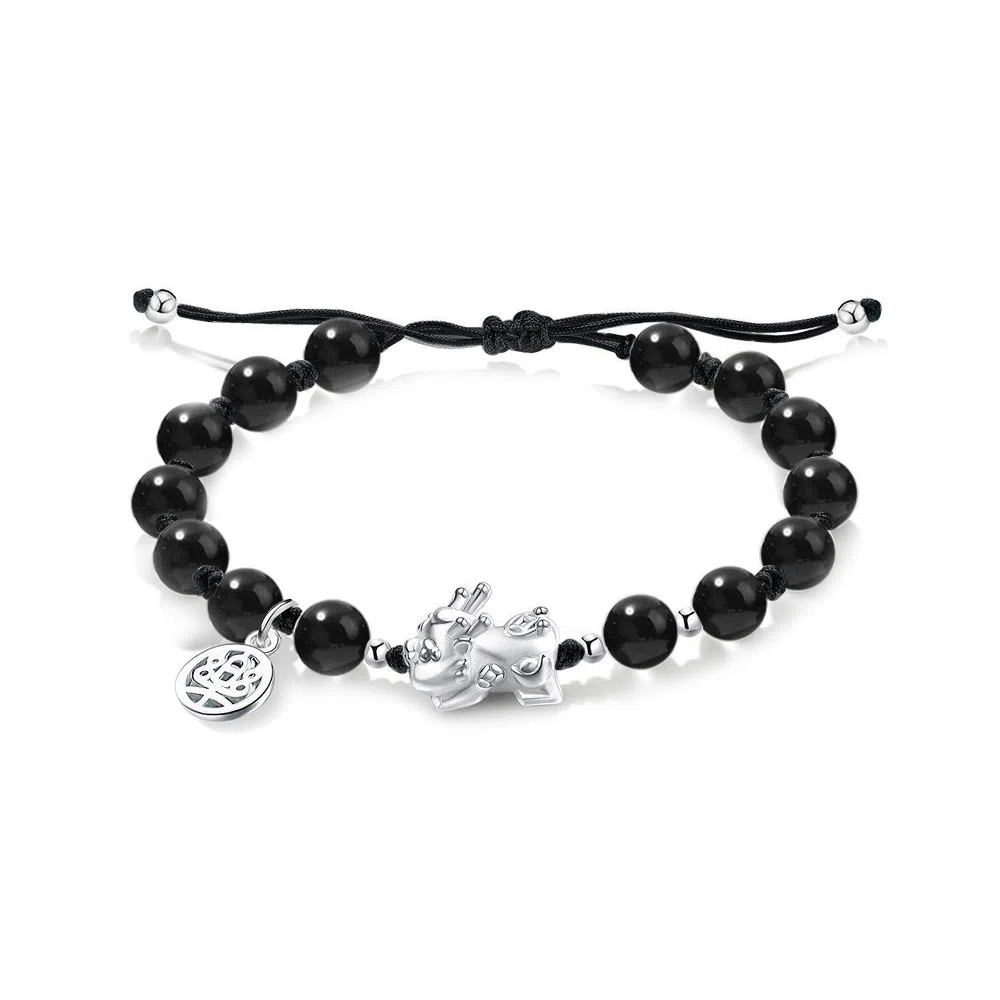 【S999银/招财貔貅】 百慕眸 吸金吞金兽 新中式 国潮 福乐牌小众设计 高级感 高考考研上岸#好运 白玉菩提 手链 男女同款情侣款