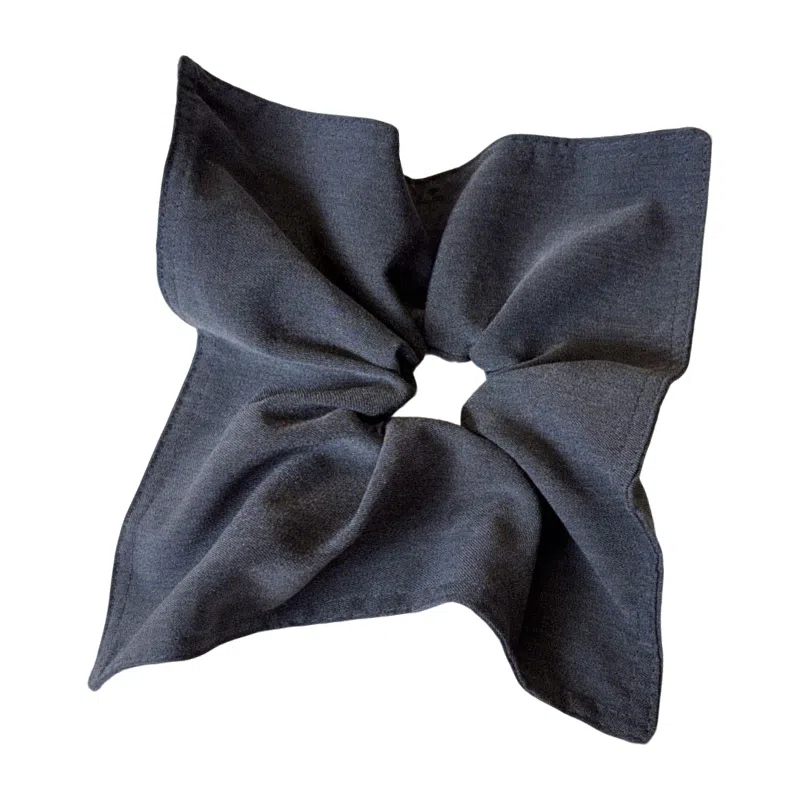 蒙妮 简约牛仔风纯色方巾 布艺 发圈 女款