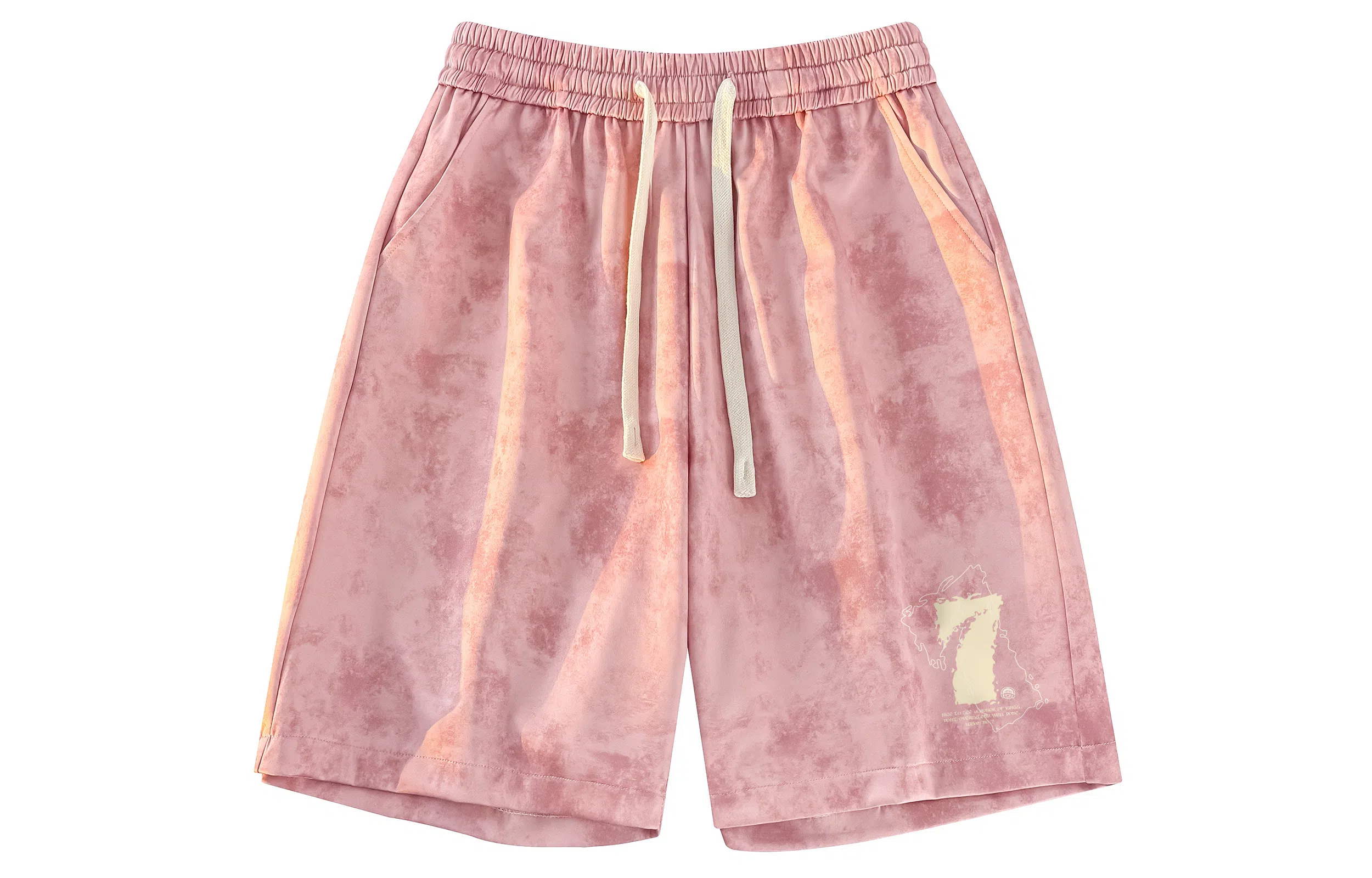 王者荣耀 美式复古扎染脏脏五分裤宽松舒适透气居家户外运动通勤青少年高颜值大码百搭时尚休闲短裤 男女同款