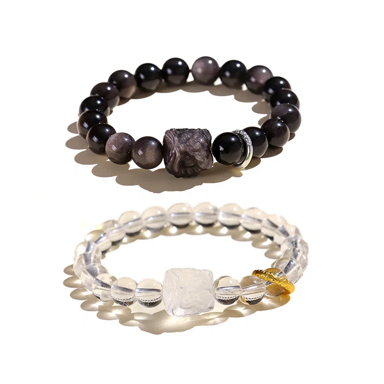 【招财进宝丨财运亨通】 玄唐 新中式貔貅高级感国潮设计首饰#好运 礼盒装处理 白水晶 手串 女款