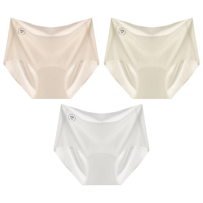 莫代尔 透气舒适云感柔软防夹臀不卡档内裤无痕不磨腿中腰高弹三角内裤清新淡雅简约短裤 女款