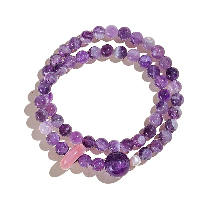 玄唐 九紫离火紫气东来梦幻高级感国潮#好运处理 紫水晶 手串 女款