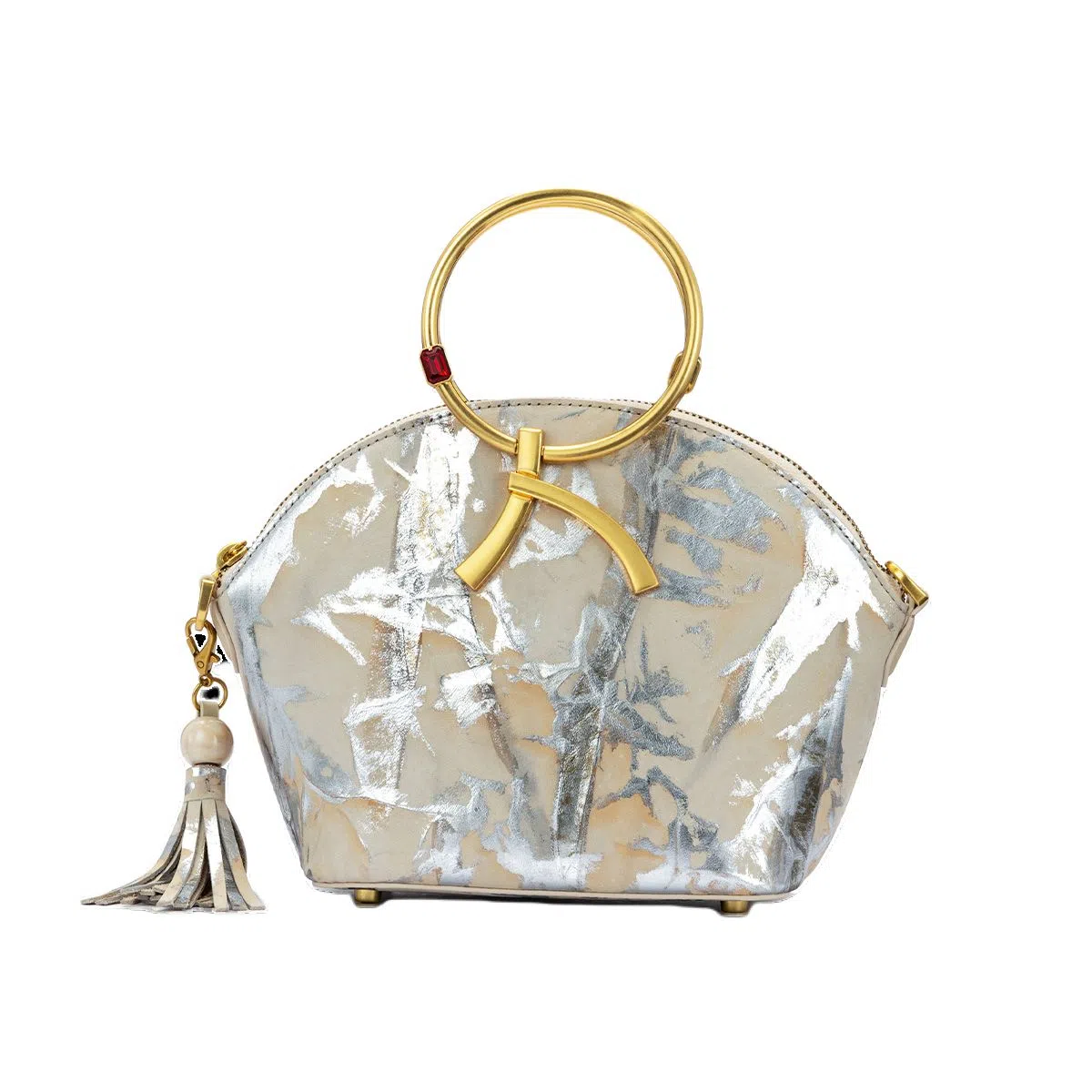 Roberta Di Camerino Shell Bag Gold Gray Silver