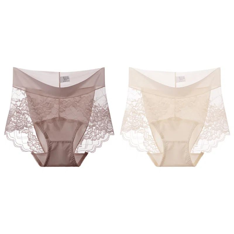 莫代尔 舒适透气柔软不卡档防夹臀内裤无痕不磨腿中腰高弹三角内裤清新淡雅轻薄简约短裤 女款