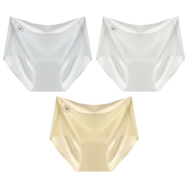 莫代尔 透气舒适云感柔软防夹臀不卡档内裤无痕不磨腿中腰高弹三角内裤清新淡雅简约短裤 女款