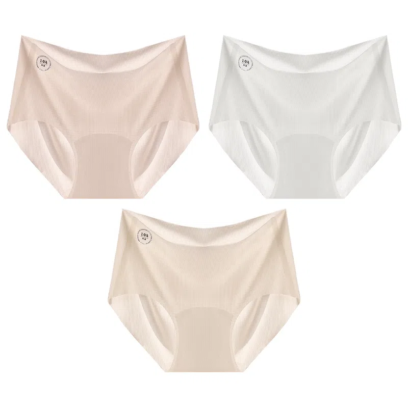 莫代尔 透气舒适云感柔软防夹臀不卡档内裤无痕不磨腿中腰高弹三角内裤清新淡雅简约短裤 女款