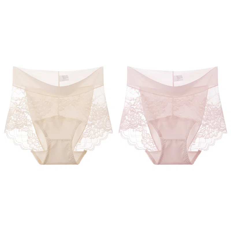 莫代尔 舒适透气柔软不卡档防夹臀内裤无痕不磨腿中腰高弹三角内裤清新淡雅轻薄简约短裤 女款