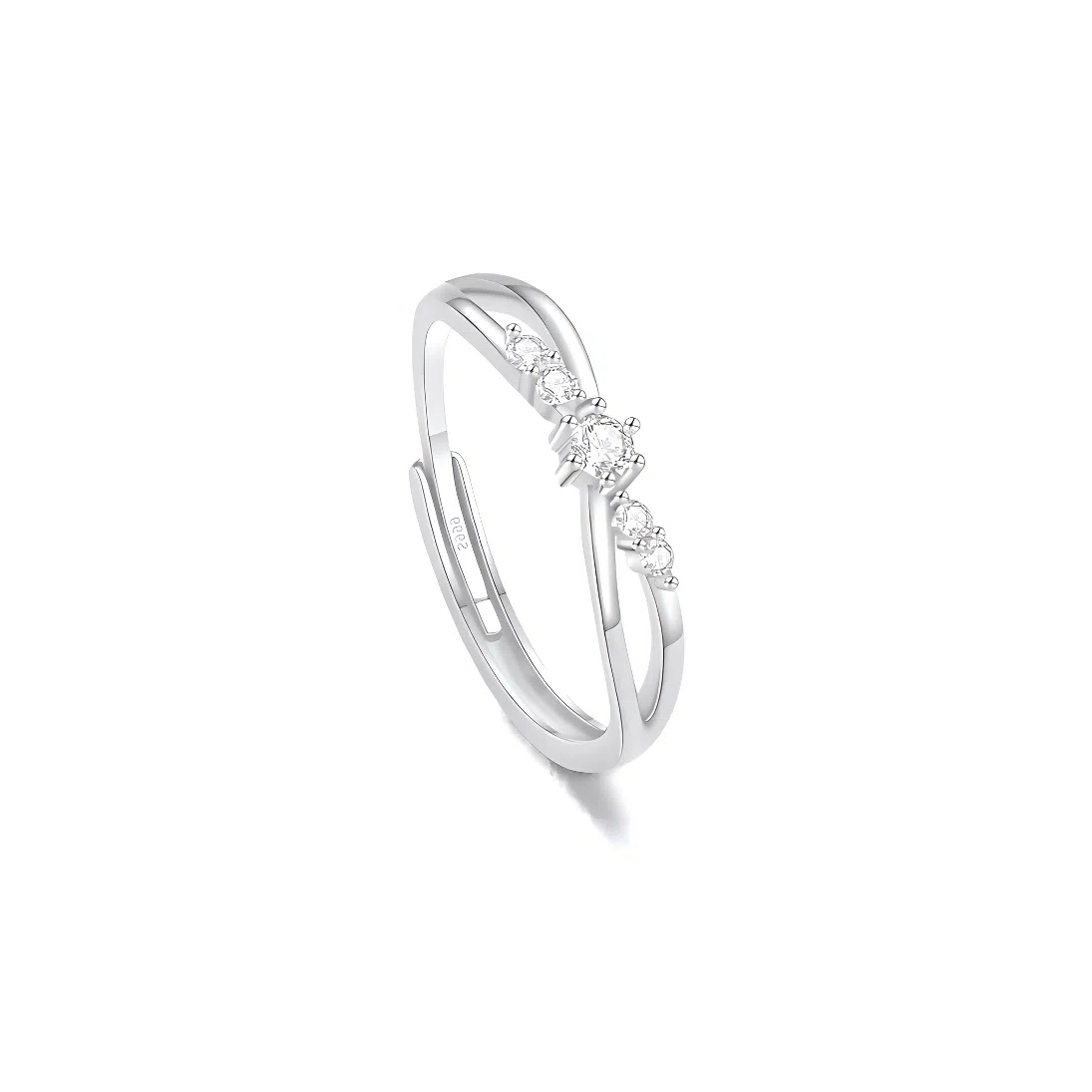 【S999银 免费刻字】 色菲尔 满糖甜心 轻奢锆石甜美少女感小众高级感设计 日常通勤开口可调节对戒 足银 戒指 男女同款情侣款