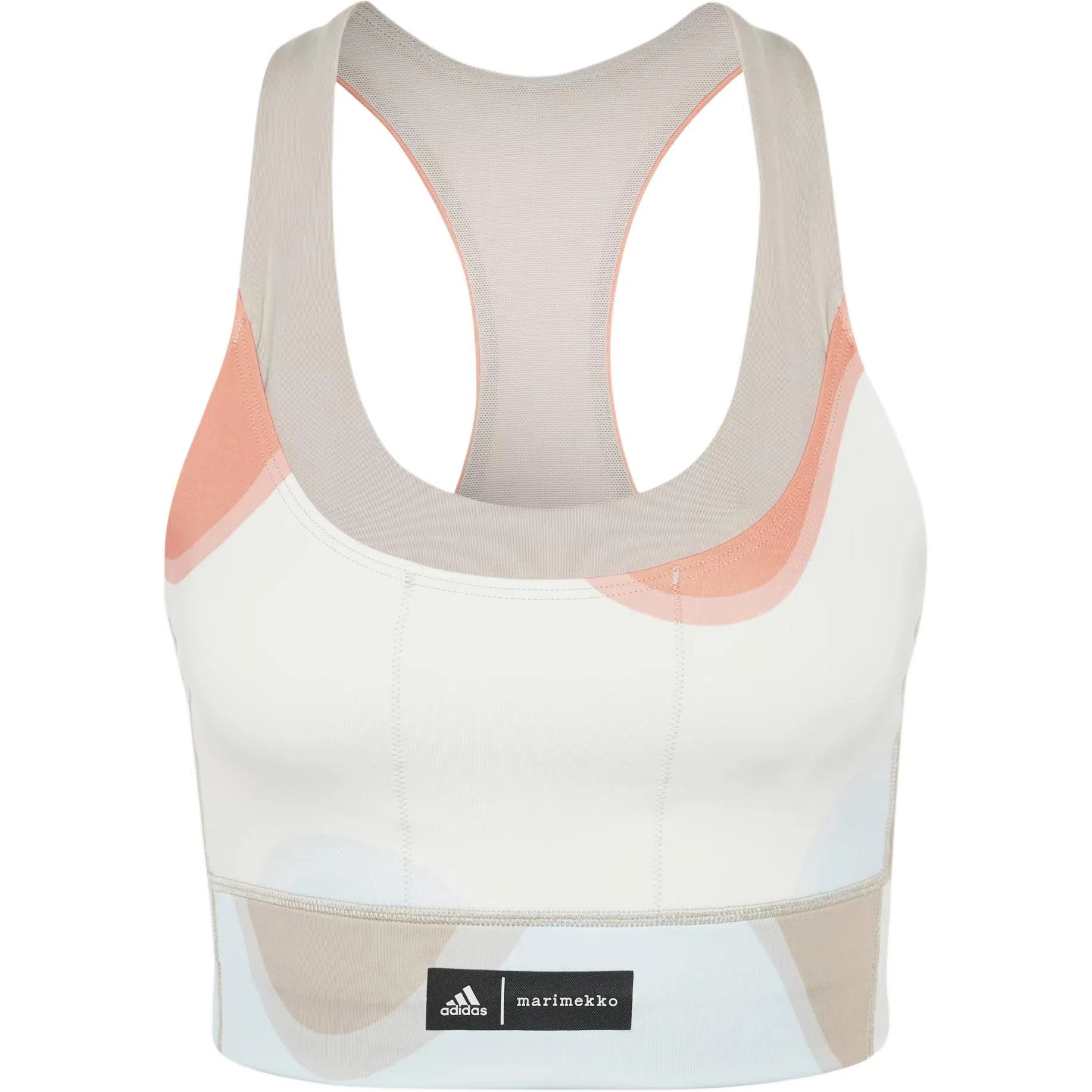 adidas x Marimekko Logo Print Sports Bra Coral Pink
