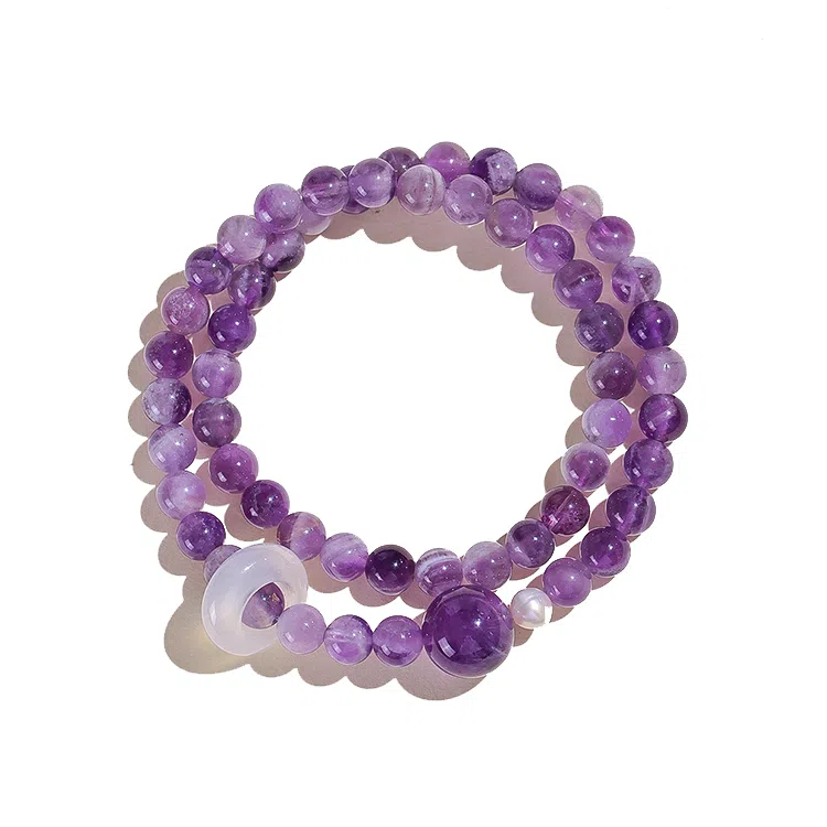 玄唐 九紫离火紫气东来梦幻高级感国潮#好运处理 紫水晶 手串 女款