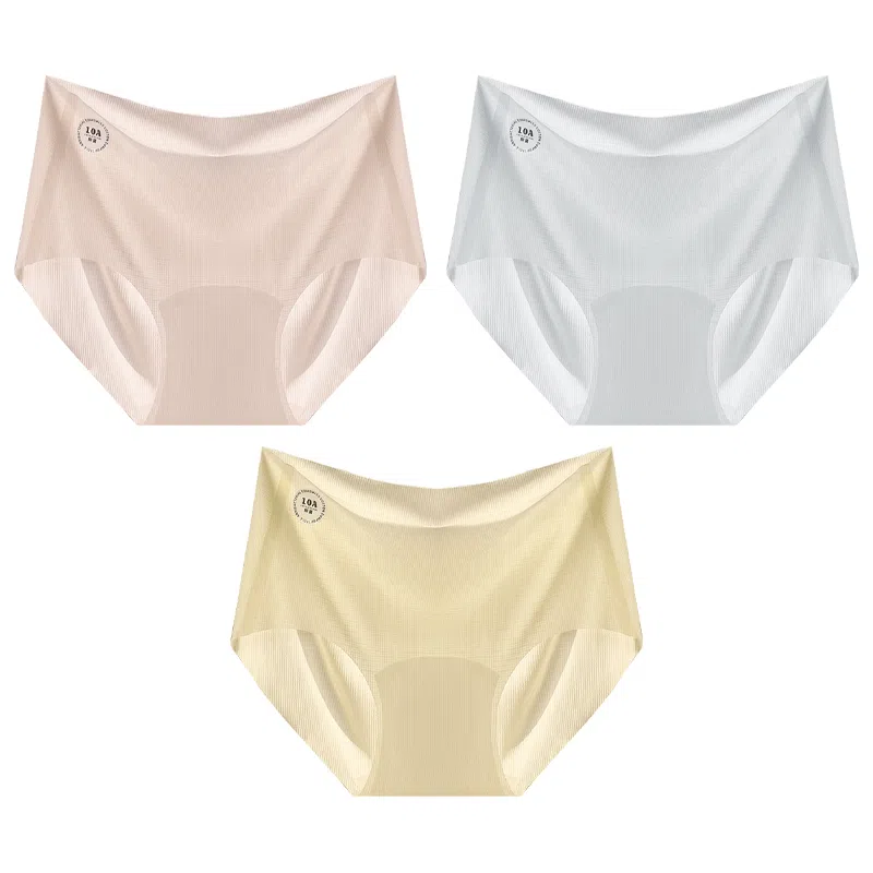 莫代尔 透气舒适云感柔软防夹臀不卡档内裤无痕不磨腿中腰高弹三角内裤清新淡雅简约短裤 女款
