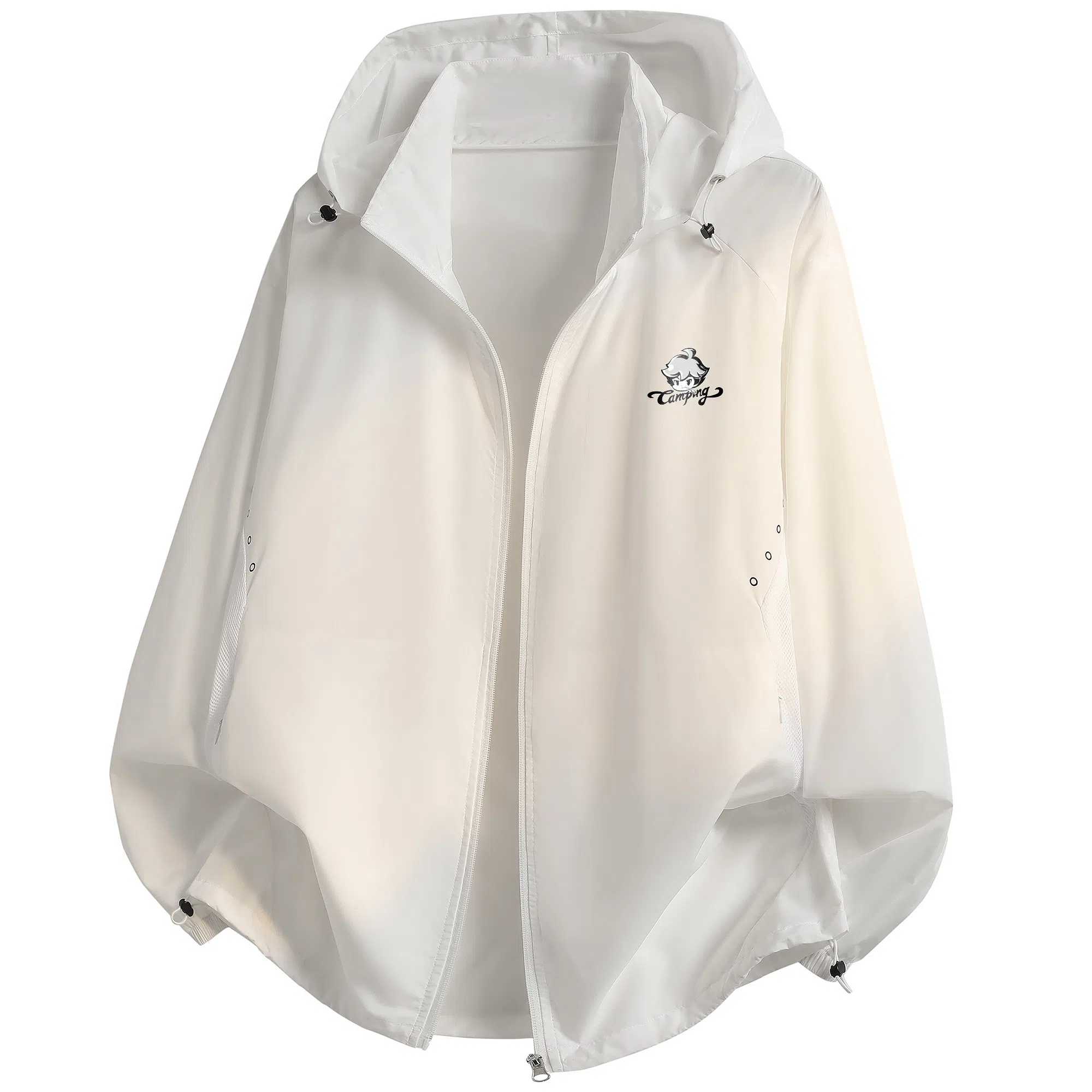 王者荣耀 李白款山系户外凉感吸湿排汗薄款外套户外运动训练跑步亲肤舒适开衫休闲宽松纯色连帽防晒服 男女同款