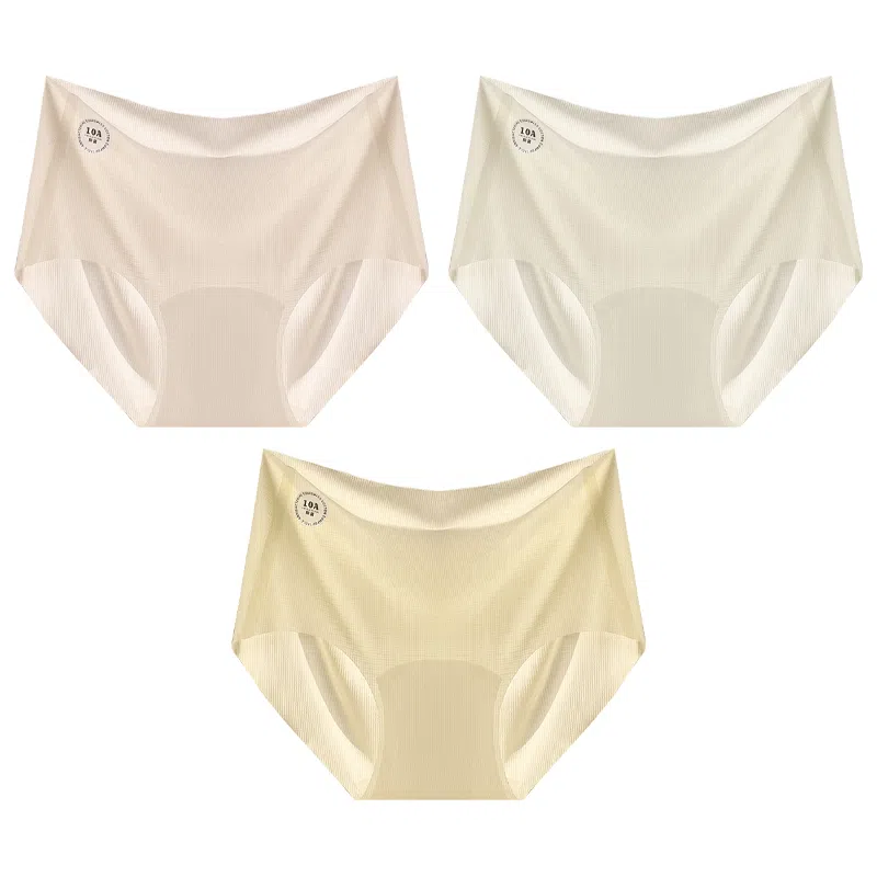 莫代尔 透气舒适云感柔软防夹臀不卡档内裤无痕不磨腿中腰高弹三角内裤清新淡雅简约短裤 女款