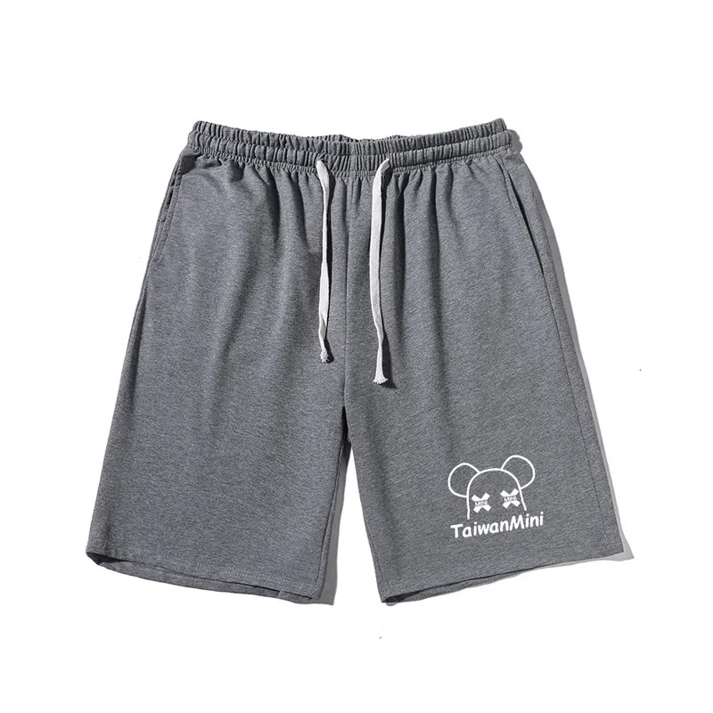 乱步 简约设计美式印花宽松运动风休闲短裤 男女同款