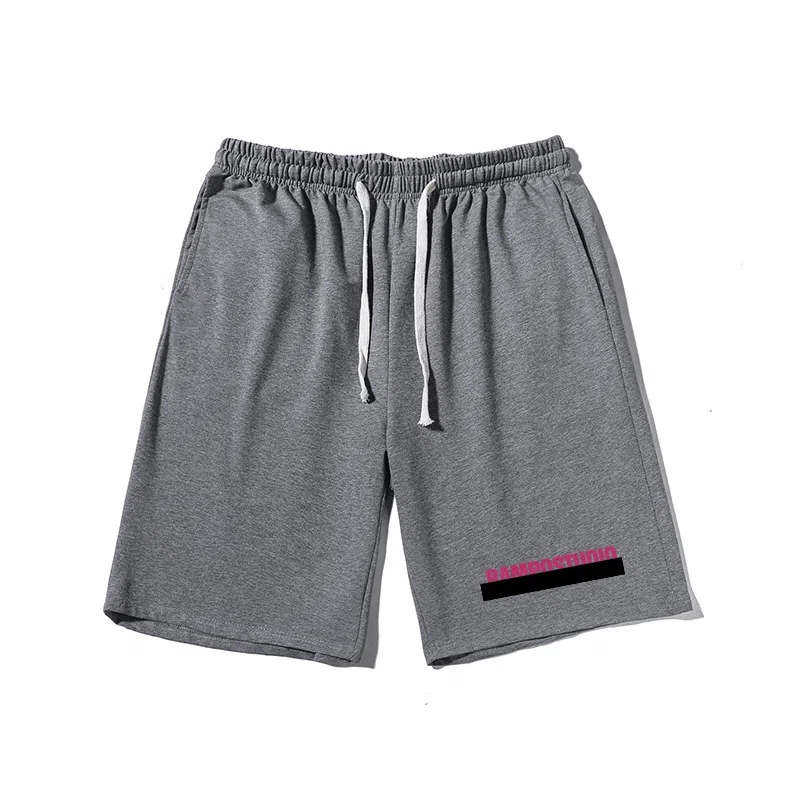 乱步 小众宽松复古字母胶布印花潮牌百搭运动透气休闲短裤 男女同款