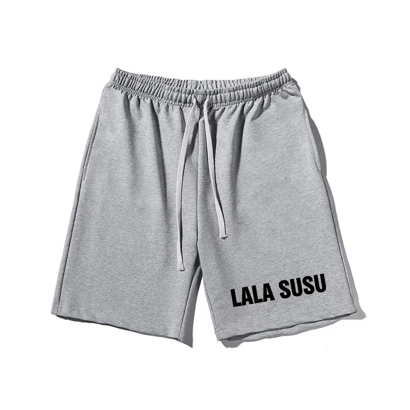乱步 美式简约宽松字母印花潮牌百搭运动透气青少年学生五分裤休闲短裤 男女同款