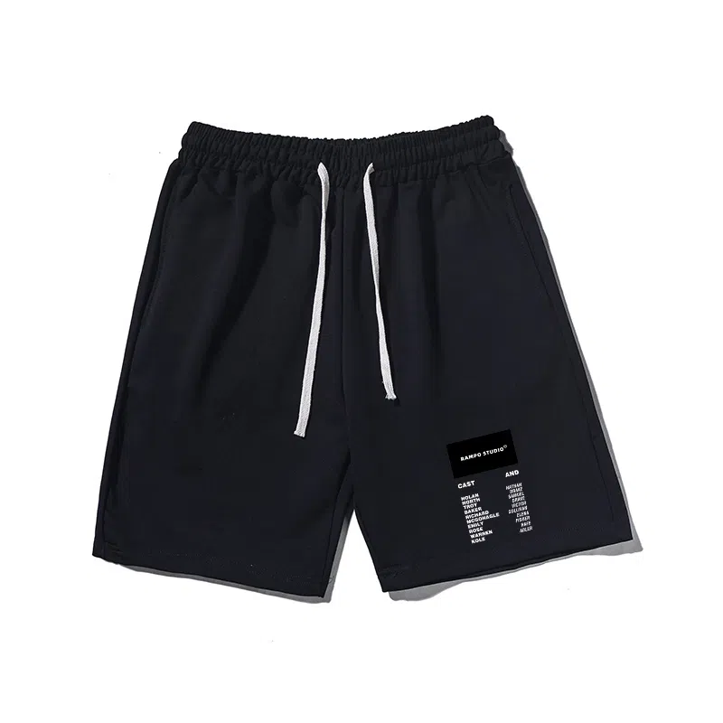 乱步 街头潮流宽松夏日字母印花潮牌百搭运动透气休闲短裤 男女同款