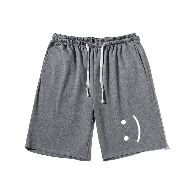 乱步 美式宽松表情印花潮牌百搭运动透气休闲短裤 男女同款