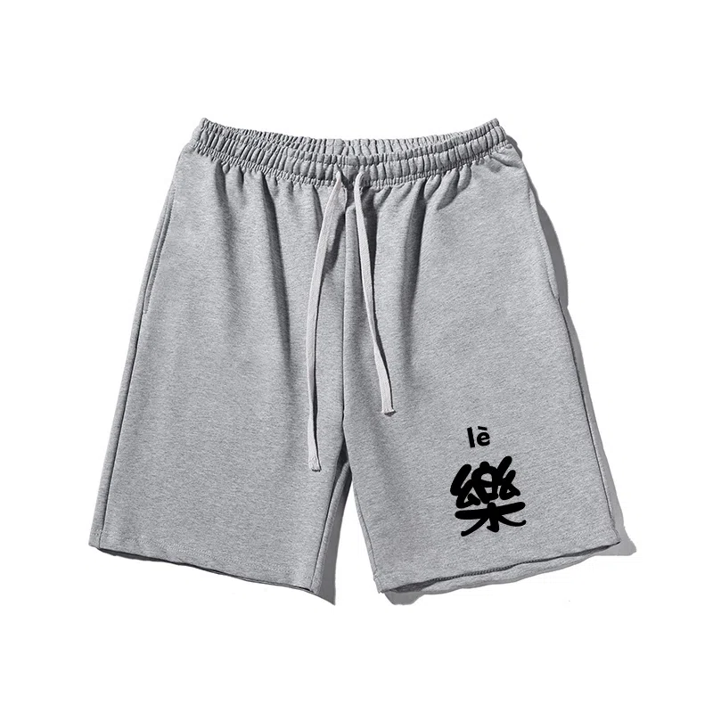 乱步 国潮宽松潮牌百搭运动透气五分裤休闲短裤 男女同款