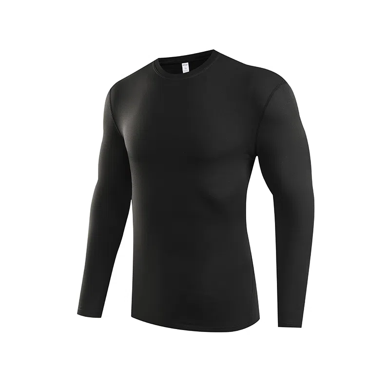 夏季运动时尚紧身透气长袖多功能打底衫健身衣 男款