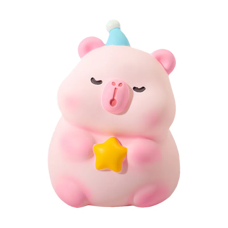 咕轹 可爱搪胶水豚 小猪储蓄罐 玩具