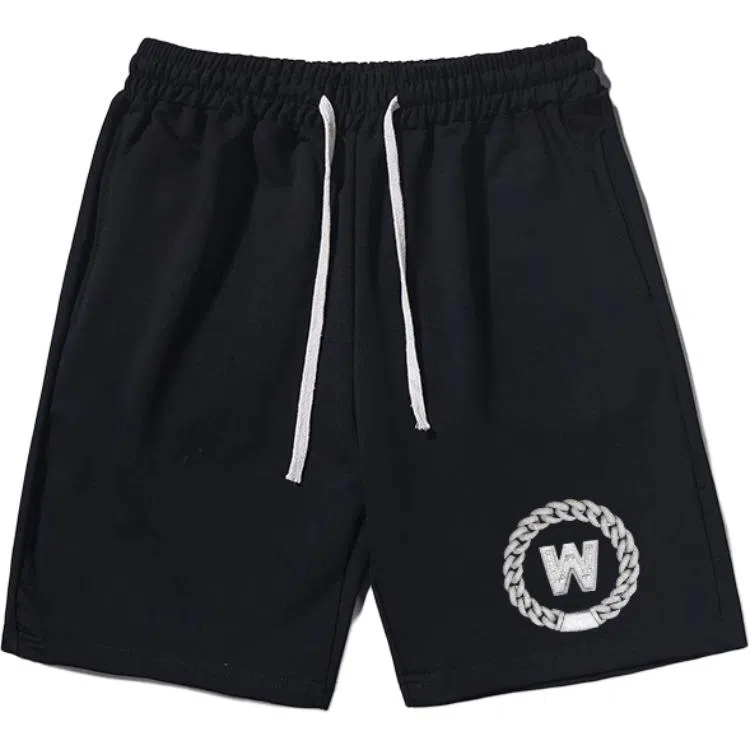 乱步 潮流宽松时尚字母印花潮牌百搭运动透气青少年学生五分裤休闲短裤 男女同款