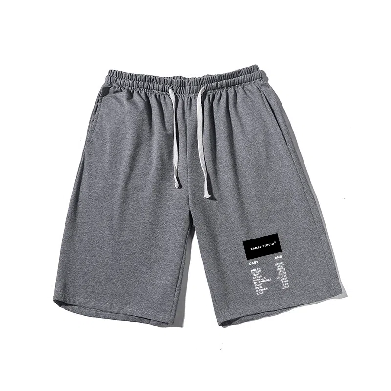 乱步 街头潮流宽松夏日字母印花潮牌百搭运动透气休闲短裤 男女同款