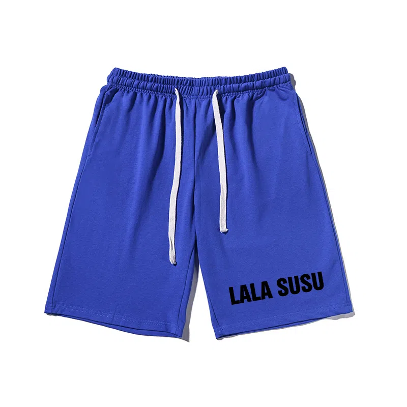 乱步 美式简约宽松字母印花潮牌百搭运动透气青少年学生五分裤休闲短裤 男女同款
