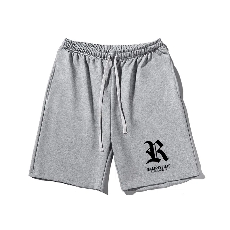 乱步 复古宽松字母印花潮牌百搭运动透气休闲短裤 男女同款