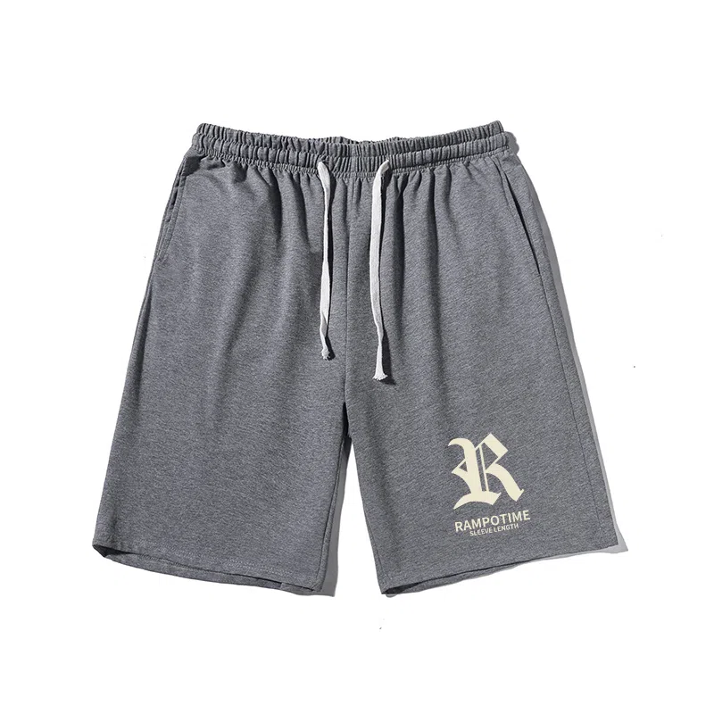乱步 复古宽松字母印花潮牌百搭运动透气休闲短裤 男女同款