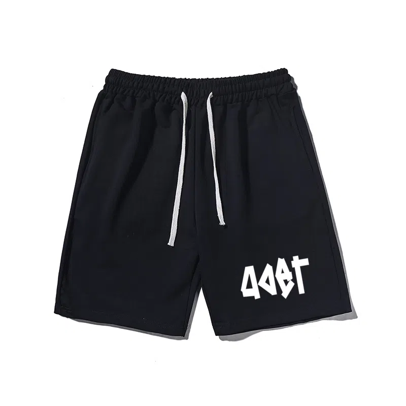 乱步 街头艺术宽松不规则印花潮牌百搭运动透气休闲短裤 男女同款