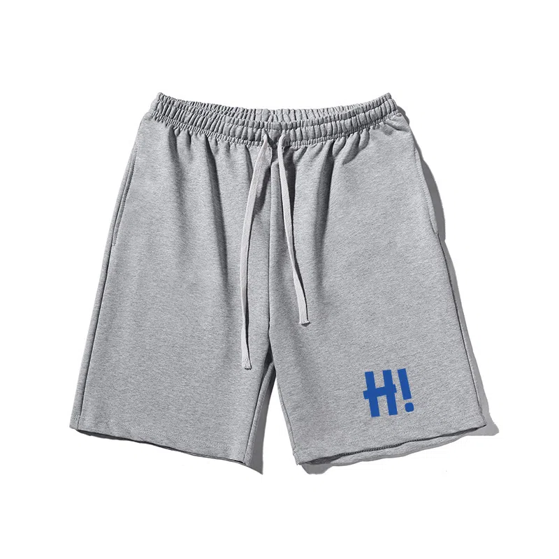 乱步 美式宽松字母印花潮牌百搭运动透气五分休闲短裤 男女同款