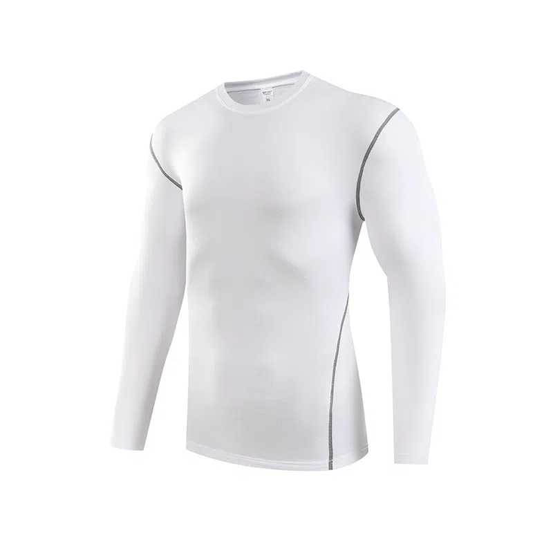 夏季运动时尚紧身透气长袖多功能打底衫健身衣 男款