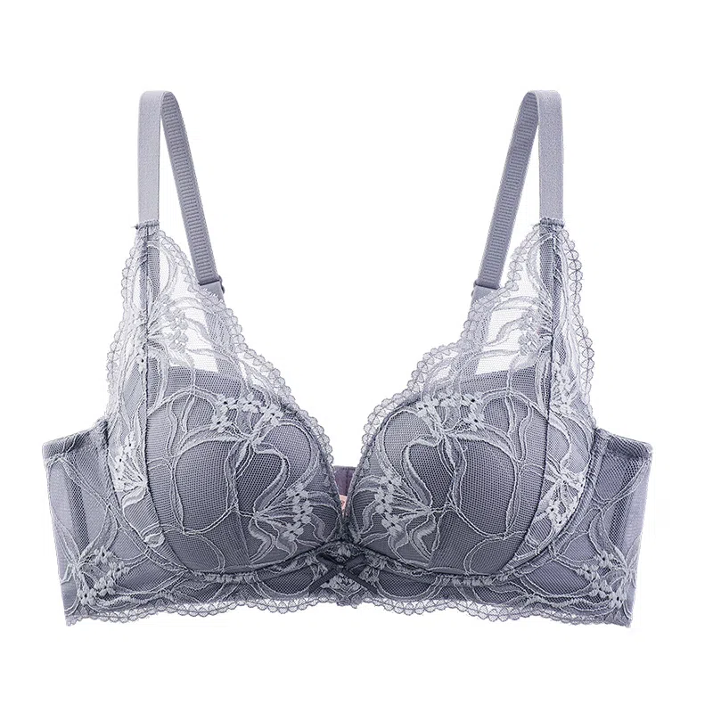 欧迪芬 性感蕾丝聚拢上托防下垂收副乳轻薄透气亲肤柔软小胸显大清凉感文胸 女款