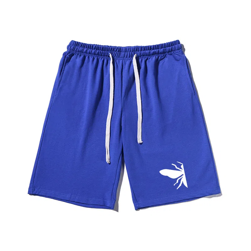 乱步 简约印花日宽松运动风五分裤休闲短裤 男女同款