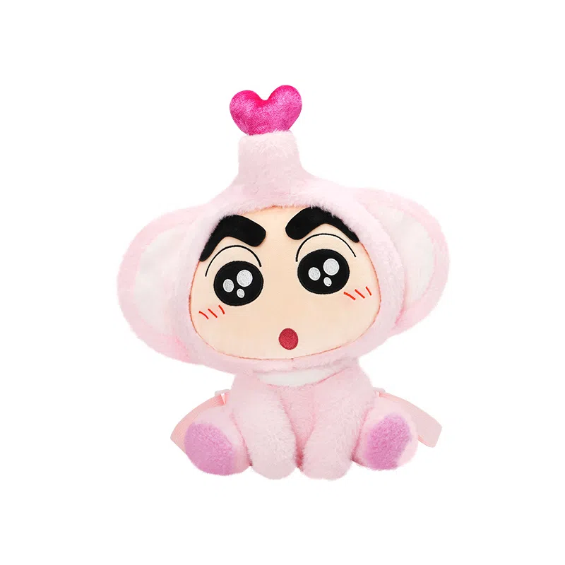 灵动创想 蜡笔小新 立体毛绒可爱呆萌 外出逛街旅行背包 聚酯纤维 双肩包 男女同款情侣款 蓝色/粉色