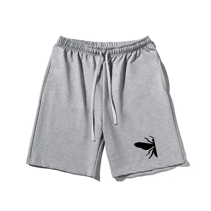 乱步 简约印花日宽松运动风五分裤休闲短裤 男女同款