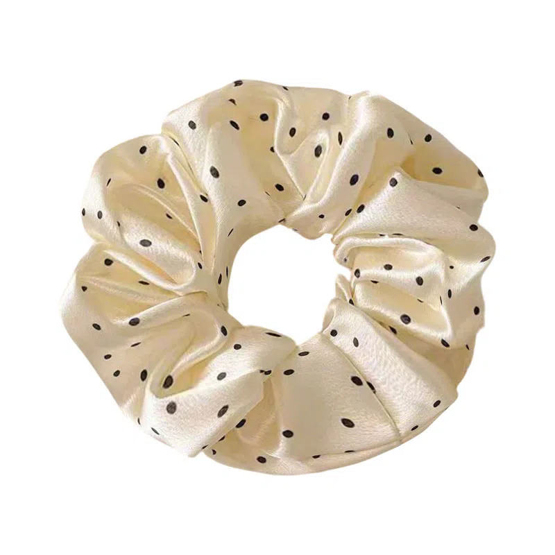 蒙妮 夏日法式气质波点 布艺 发圈 女款