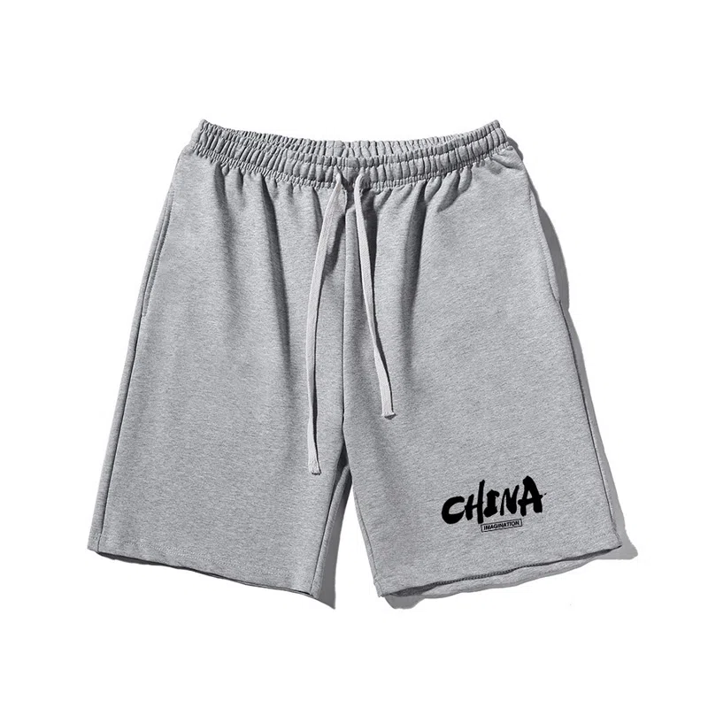 乱步 简约设计美式字母透气凉感宽松运动风休闲短裤 男女同款
