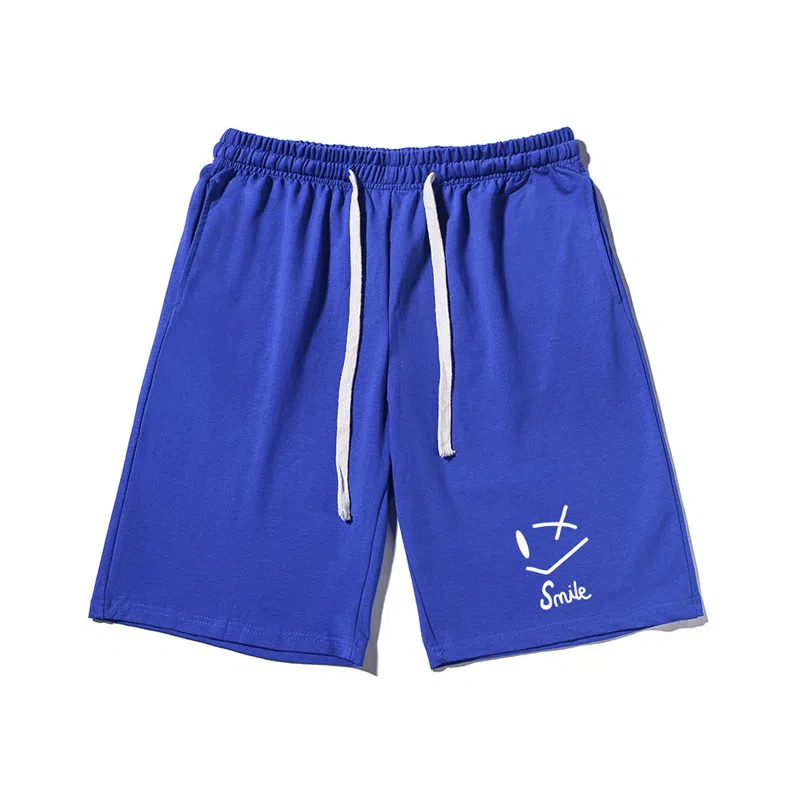 乱步 潮牌设计美式线条印花透气凉感宽松、休闲短裤 男女同款