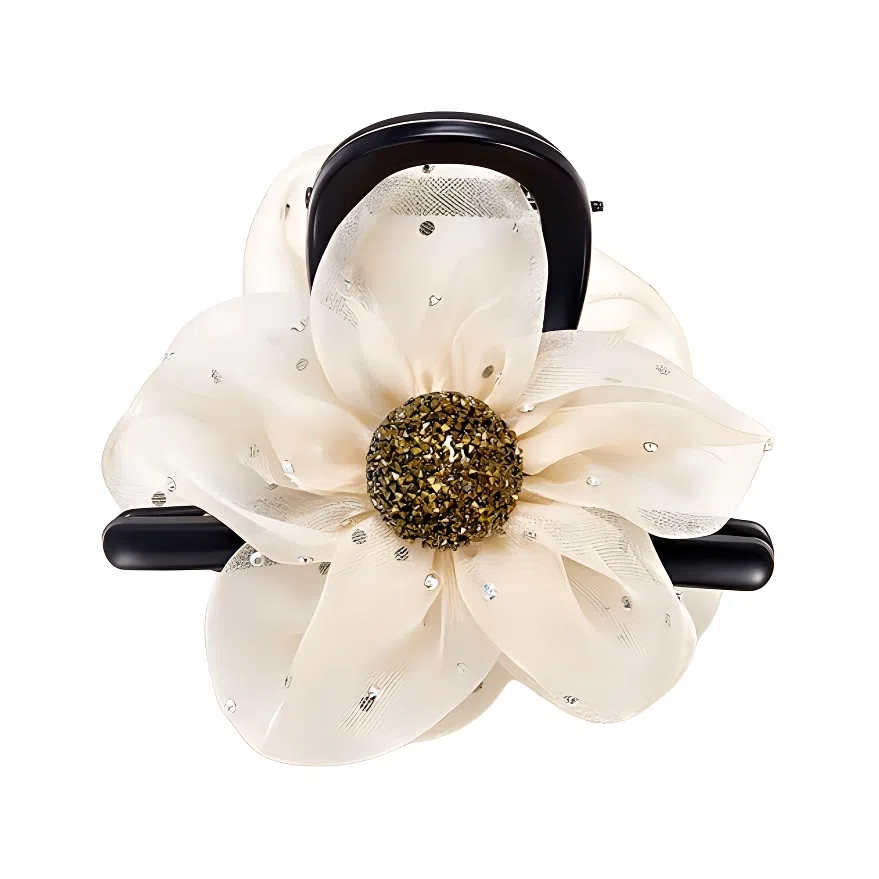 希铃 高级感花朵气质抓夹 网纱 发夹 女款