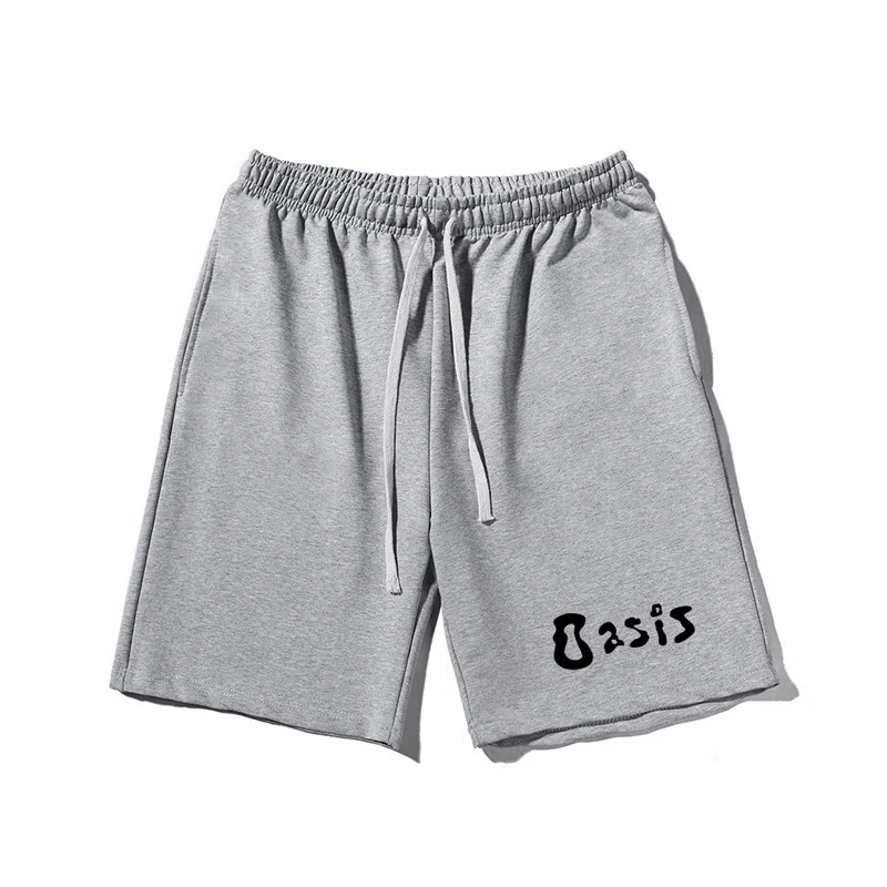 乱步 古怪设计美式字母透气凉感宽松运动五分休闲短裤 男女同款