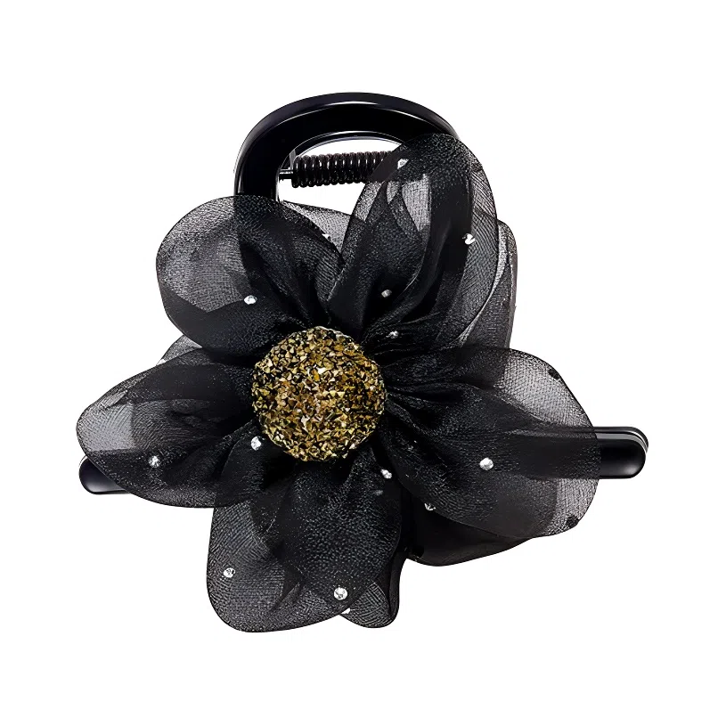 希铃 高级感花朵气质抓夹 网纱 发夹 女款