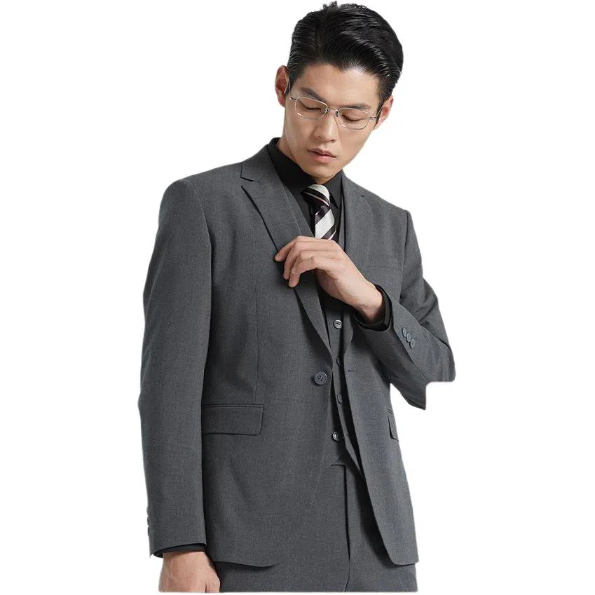 利郎 正装质感纯色标准西装 男款